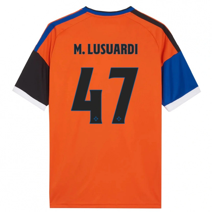 Danxen Homem Camisola Mateus Lusuardi #47 Laranja Azul Preto Branco Alternativa 2026/27 Camisa Brasil