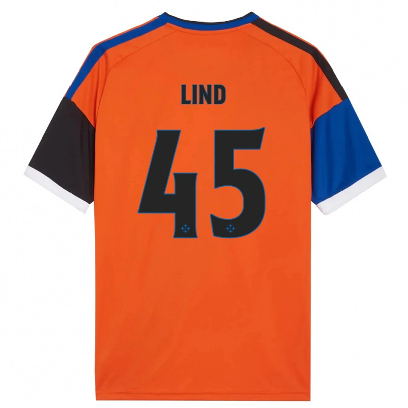 Danxen Homem Camisola Alexander Lind #45 Laranja Azul Preto Branco Alternativa 2026/27 Camisa Brasil