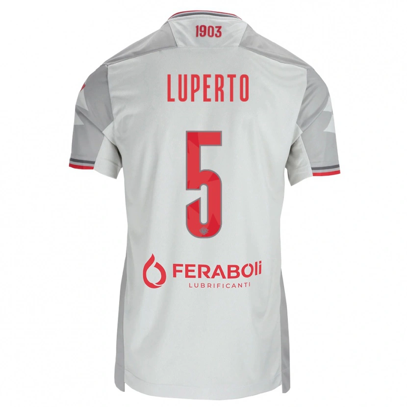 Danxen Homem Camisola Sebastiano Luperto #5 Cinza Branco Vermelho Alternativa 2026/27 Camisa Brasil