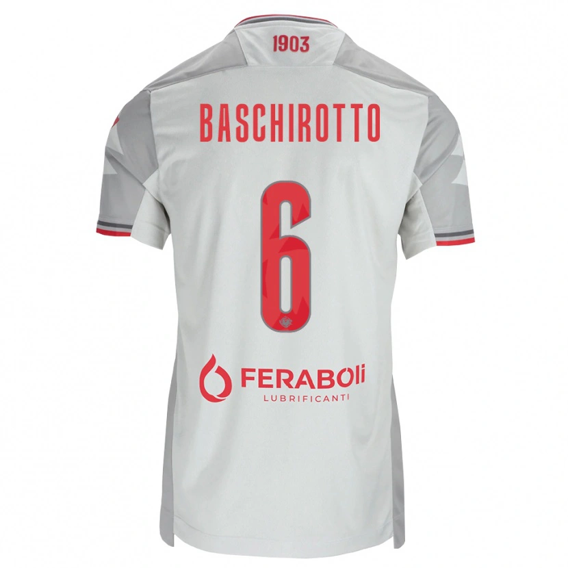 Danxen Homem Camisola Federico Baschirotto #6 Cinza Branco Vermelho Alternativa 2026/27 Camisa Brasil
