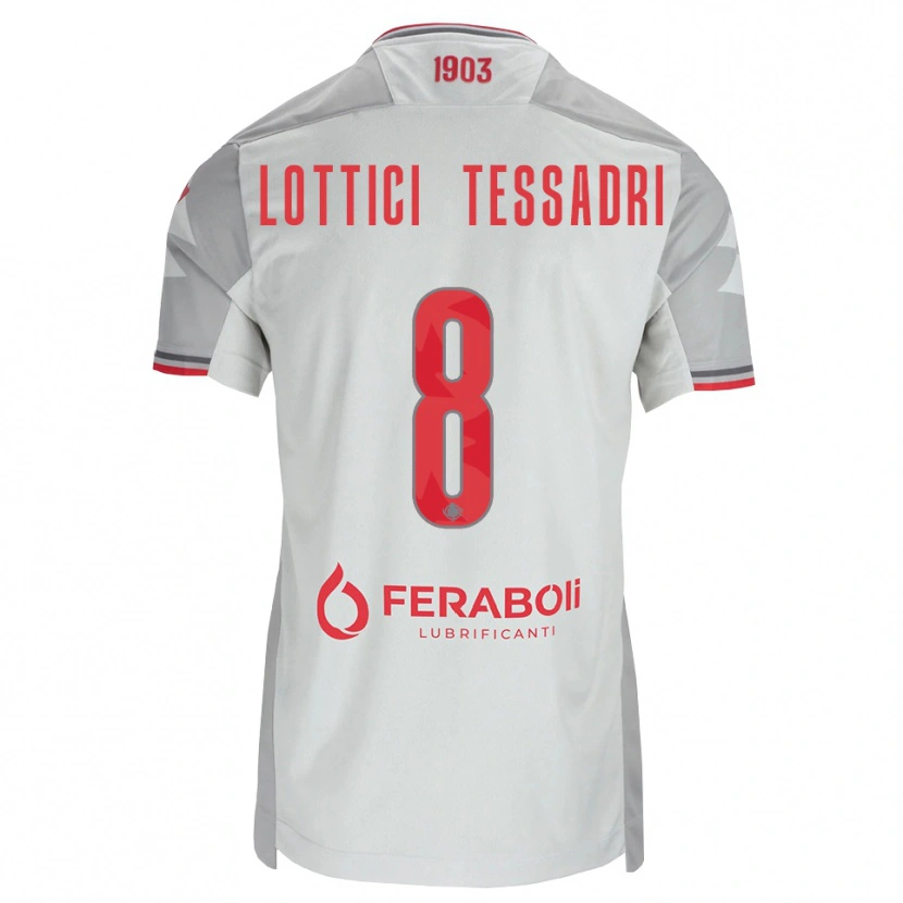 Danxen Homem Camisola Simone Lottici Tessadri #8 Cinza Branco Vermelho Alternativa 2026/27 Camisa Brasil