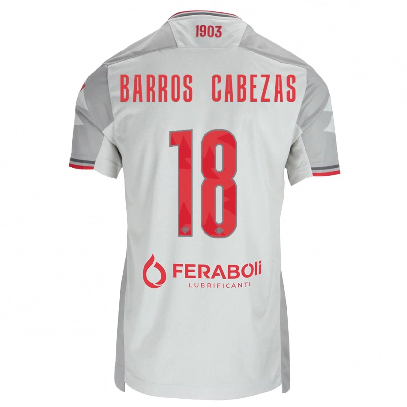 Danxen Homem Camisola Ronie Barros Cabezas #18 Cinza Branco Vermelho Alternativa 2026/27 Camisa Brasil