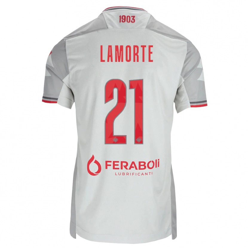 Danxen Homem Camisola Alessandro Lamorte #21 Cinza Branco Vermelho Alternativa 2026/27 Camisa Brasil
