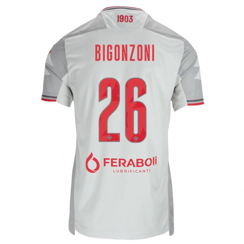 Danxen Homem Camisola Michele Bigonzoni #26 Cinza Branco Vermelho Alternativa 2026/27 Camisa Brasil