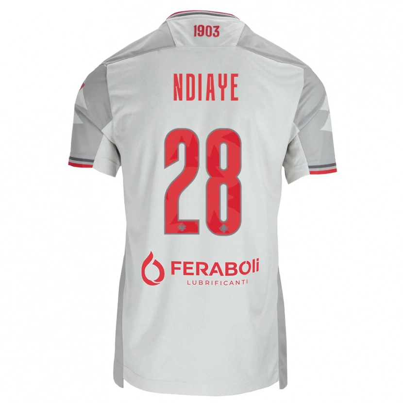 Danxen Homem Camisola Maissa Ndiaye #28 Cinza Branco Vermelho Alternativa 2026/27 Camisa Brasil