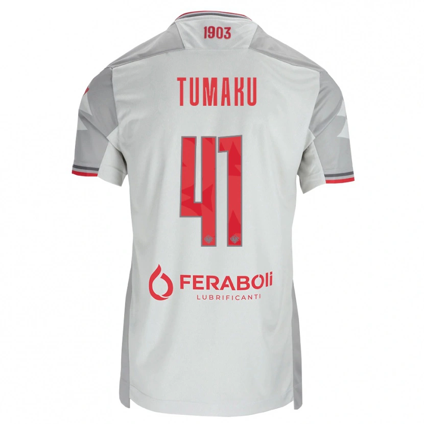Danxen Homem Camisola Niccolò Tumaku #41 Cinza Branco Vermelho Alternativa 2026/27 Camisa Brasil