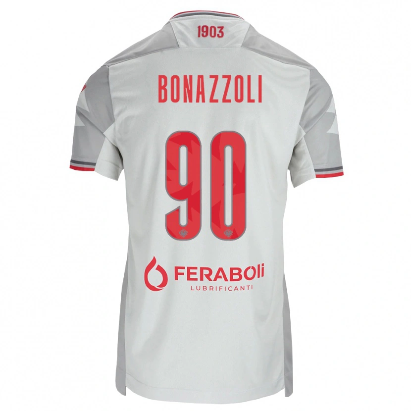 Danxen Homem Camisola Federico Bonazzoli #90 Cinza Branco Vermelho Alternativa 2026/27 Camisa Brasil