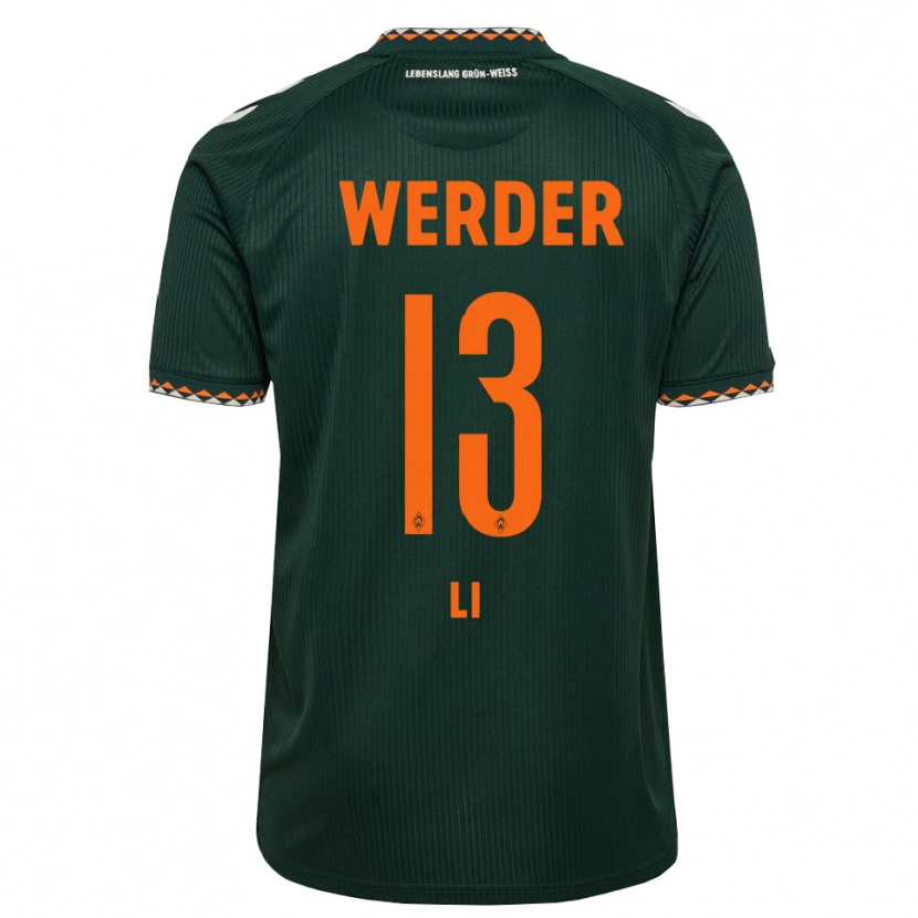 Danxen Homem Camisola Xiancheng Li #13 Verde Escuro Laranja Branco Alternativa 2026/27 Camisa Brasil