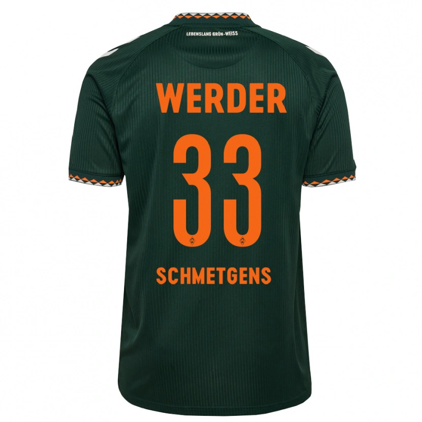 Danxen Homem Camisola Mick Schmetgens #33 Verde Escuro Laranja Branco Alternativa 2026/27 Camisa Brasil