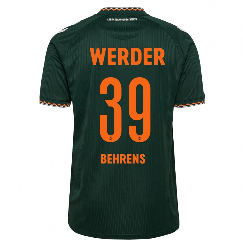 Danxen Homem Camisola Jette Behrens #39 Verde Escuro Laranja Branco Alternativa 2026/27 Camisa Brasil