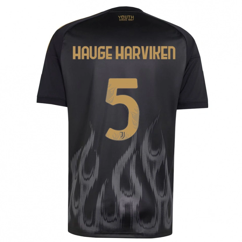 Danxen Homem Camisola Mathilde Hauge Harviken #5 Preto Marrom Terceiro 2026/27 Camisa Brasil