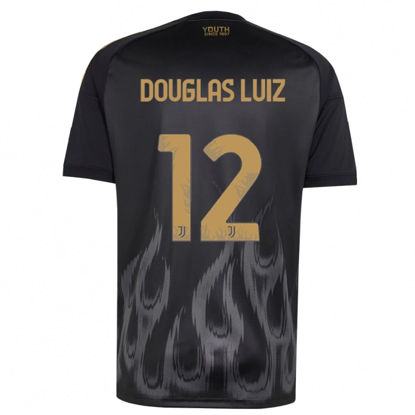 Danxen Homem Camisola Douglas Luiz #12 Preto Marrom Terceiro 2026/27 Camisa Brasil