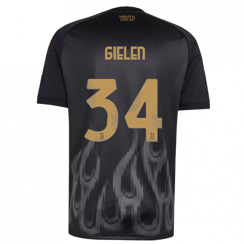 Danxen Homem Camisola Wout Gielen #34 Preto Marrom Terceiro 2026/27 Camisa Brasil