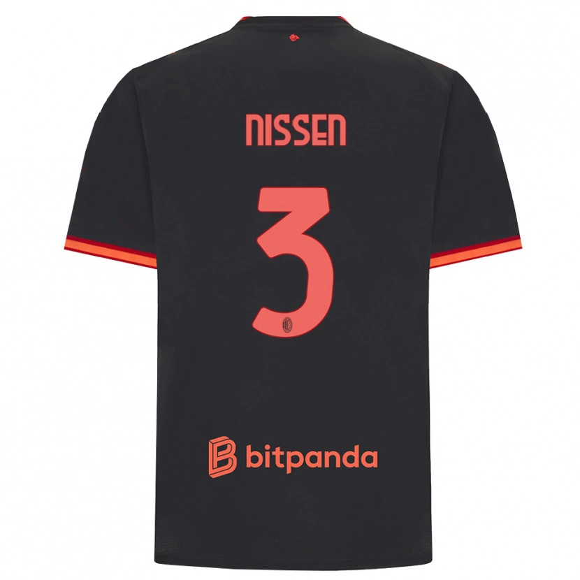 Danxen Homem Camisola Fredrik Nissen #3 Preto Vermelho Terceiro 2026/27 Camisa Brasil