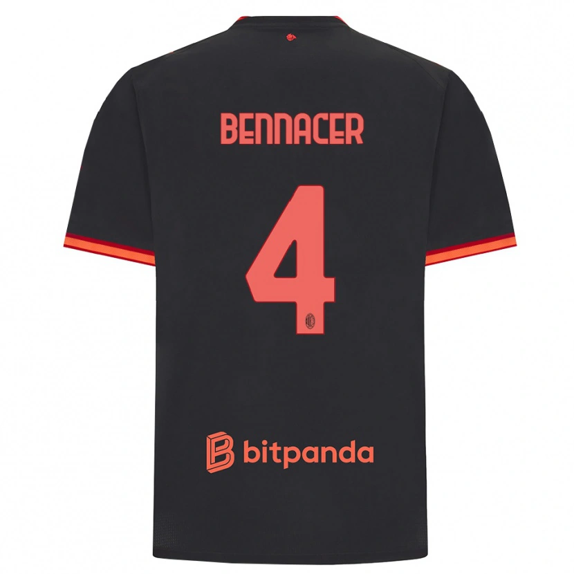 Danxen Homem Camisola Ismael Bennacer #4 Preto Vermelho Terceiro 2026/27 Camisa Brasil
