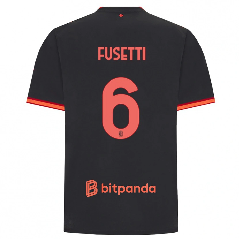 Danxen Homem Camisola Laura Fusetti #6 Preto Vermelho Terceiro 2026/27 Camisa Brasil