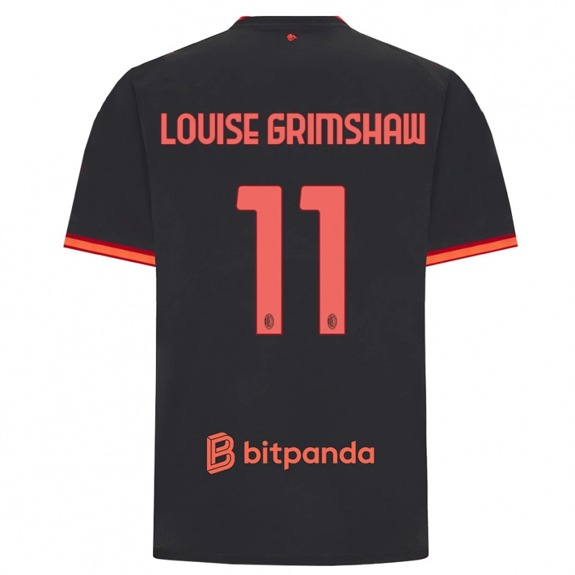 Danxen Homem Camisola Christy Louise Grimshaw #11 Preto Vermelho Terceiro 2026/27 Camisa Brasil