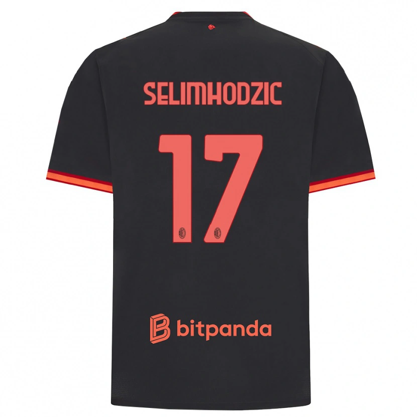Danxen Homem Camisola Noa Selimhodzic #17 Preto Vermelho Terceiro 2026/27 Camisa Brasil