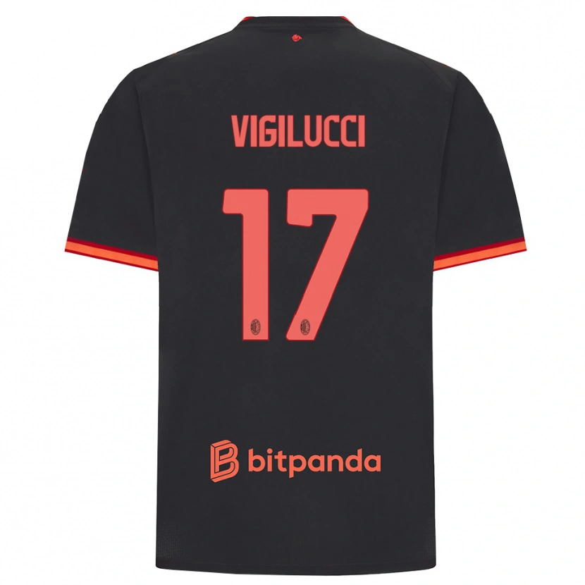 Danxen Homem Camisola Valery Vigilucci #17 Preto Vermelho Terceiro 2026/27 Camisa Brasil