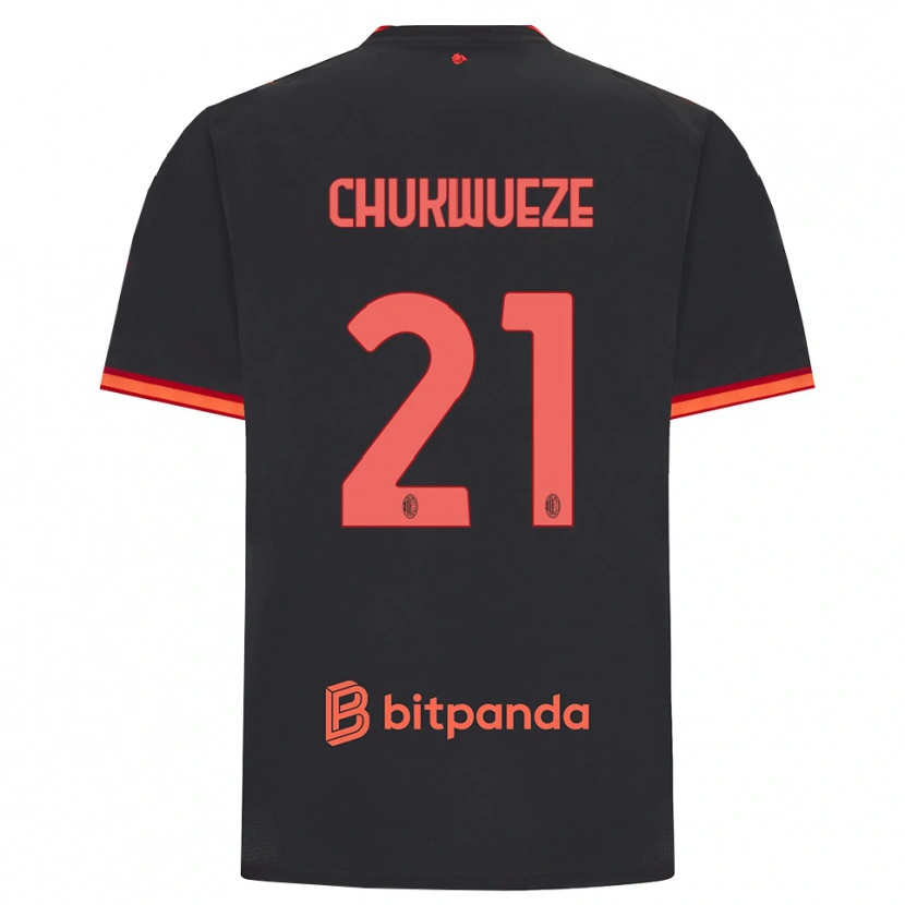 Danxen Homem Camisola Samuel Chukwueze #21 Preto Vermelho Terceiro 2026/27 Camisa Brasil