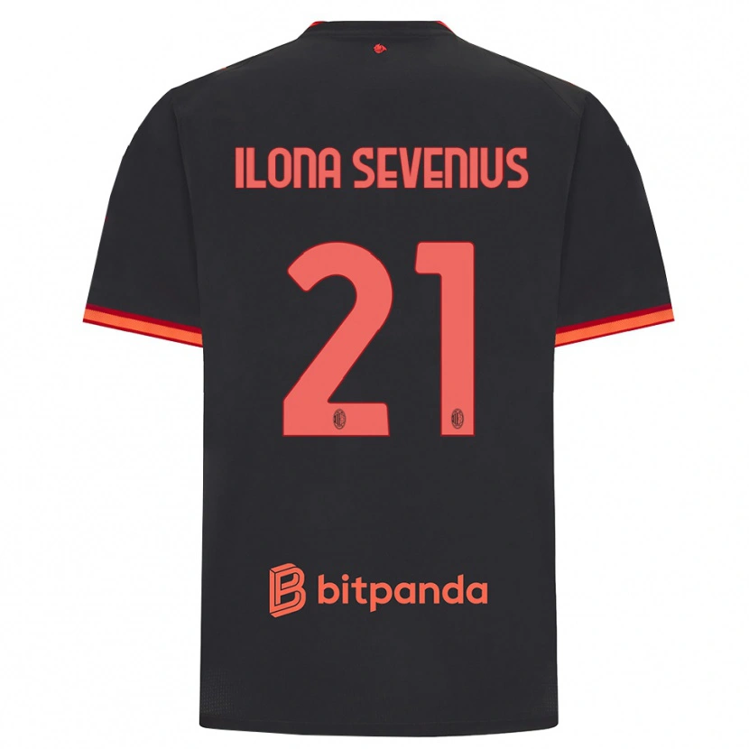 Danxen Homem Camisola Oona Ilona Sevenius #21 Preto Vermelho Terceiro 2026/27 Camisa Brasil
