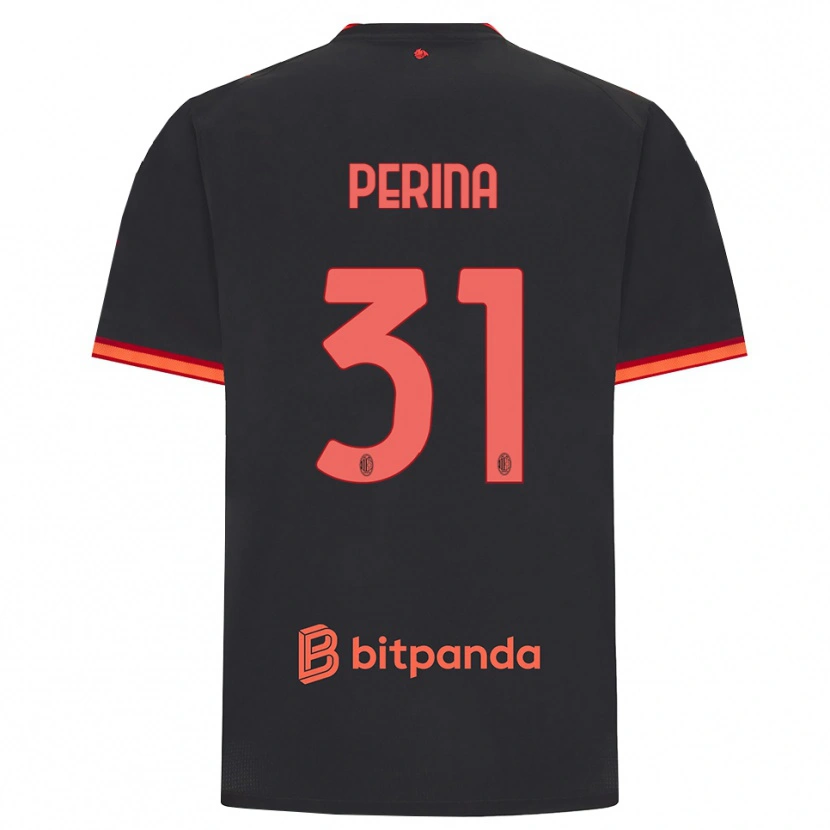 Danxen Homem Camisola Gioele Perina #31 Preto Vermelho Terceiro 2026/27 Camisa Brasil