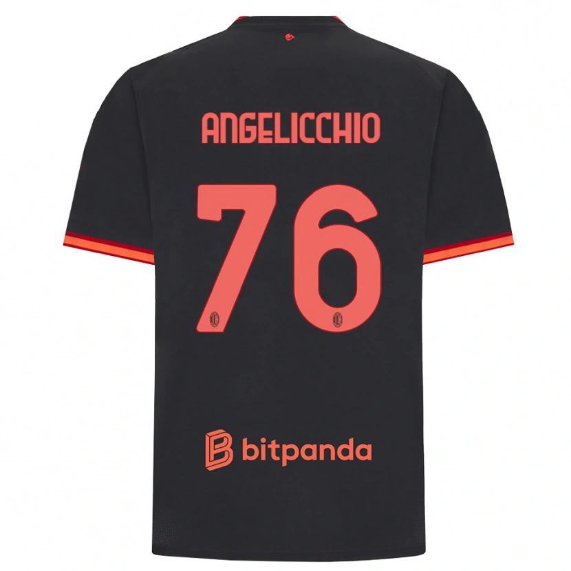 Danxen Homem Camisola Mattia Angelicchio #76 Preto Vermelho Terceiro 2026/27 Camisa Brasil