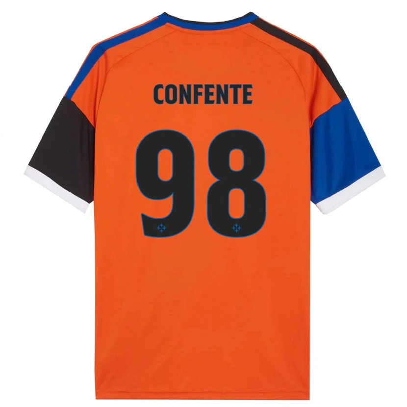 Danxen Homem Camisola Alessandro Confente #98 Laranja Azul Preto Branco Alternativa 2026/27 Camisa Brasil