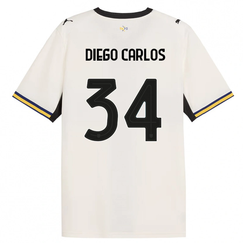 Danxen Homem Camisola Diego Carlos #34 Off-White Preto Amarelo Principal 2026/27 Camisa Brasil