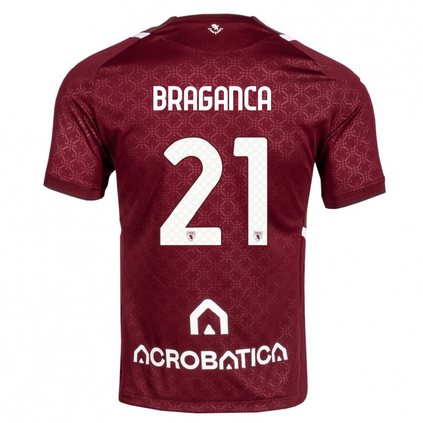 Danxen Mulher Camisola Daniel Bragança #21 Bordô Branco Principal 2026/27 Camisa Brasil