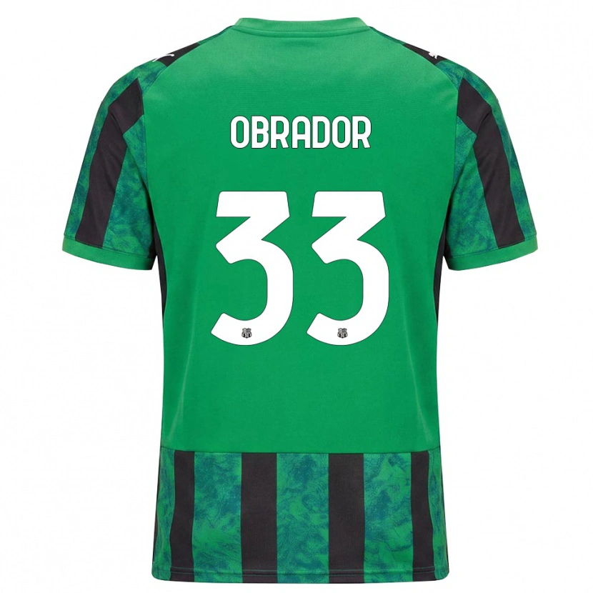 Danxen Mulher Camisola Rafa Obrador #33 Verde Preto Branco Principal 2026/27 Camisa Brasil