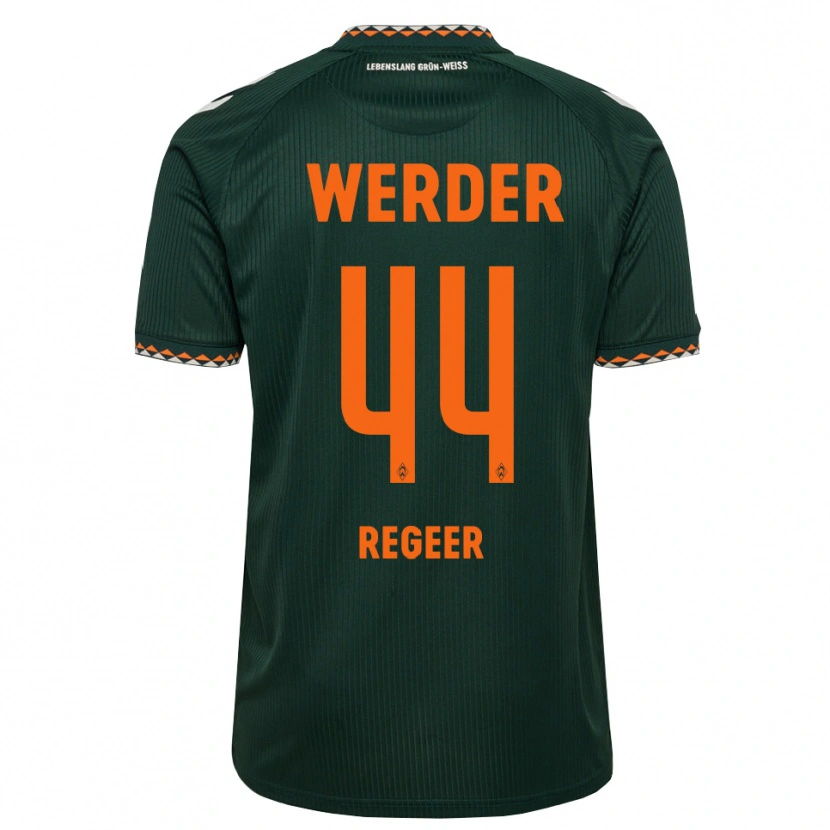 Danxen Mulher Camisola Youri Regeer #44 Verde Escuro Laranja Branco Alternativa 2026/27 Camisa Brasil