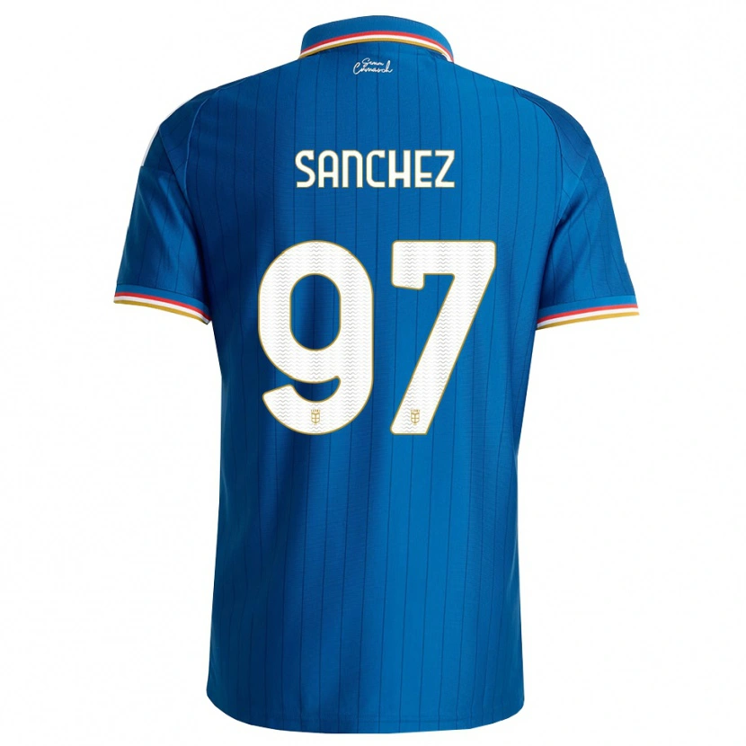 Danxen Mulher Camisola Robert Sánchez #97 Azul Branco Vermelho Principal 2026/27 Camisa Brasil