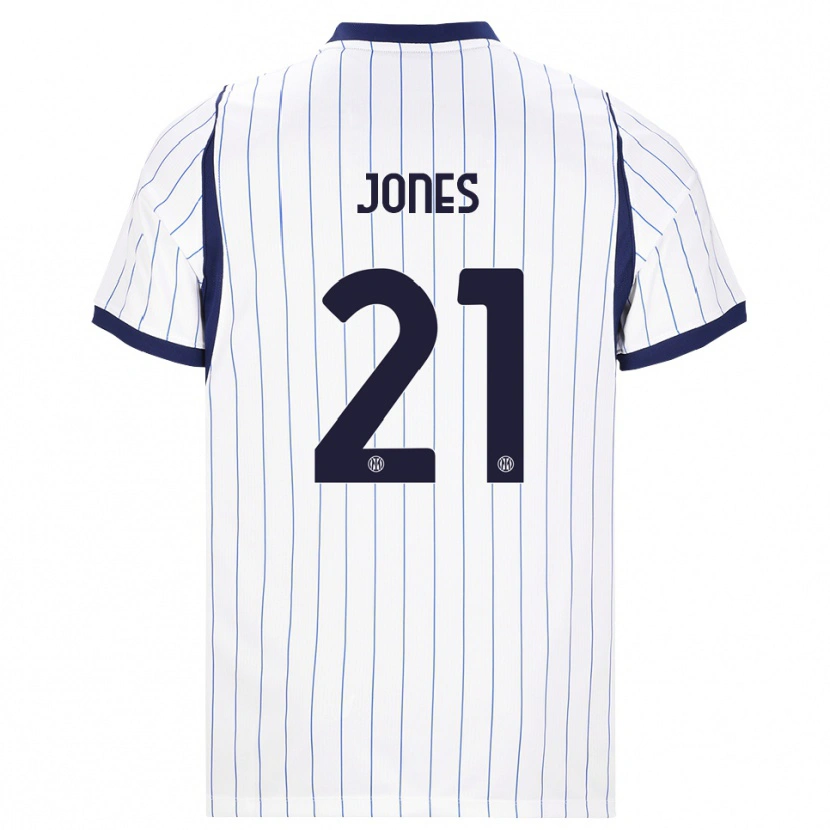 Danxen Mulher Camisola Curtis Jones #21 Branco Azul Marinho Alternativa 2026/27 Camisa Brasil
