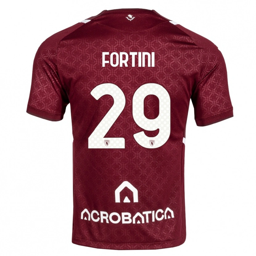 Danxen Mulher Camisola Niccolò Fortini #29 Bordô Branco Principal 2026/27 Camisa Brasil