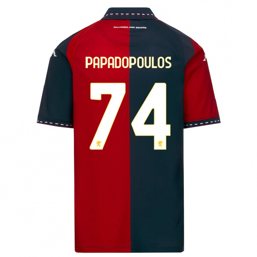 Danxen Mulher Camisola Christos Papadopoulos #74 Vermelho Preto Branco Principal 2026/27 Camisa Brasil