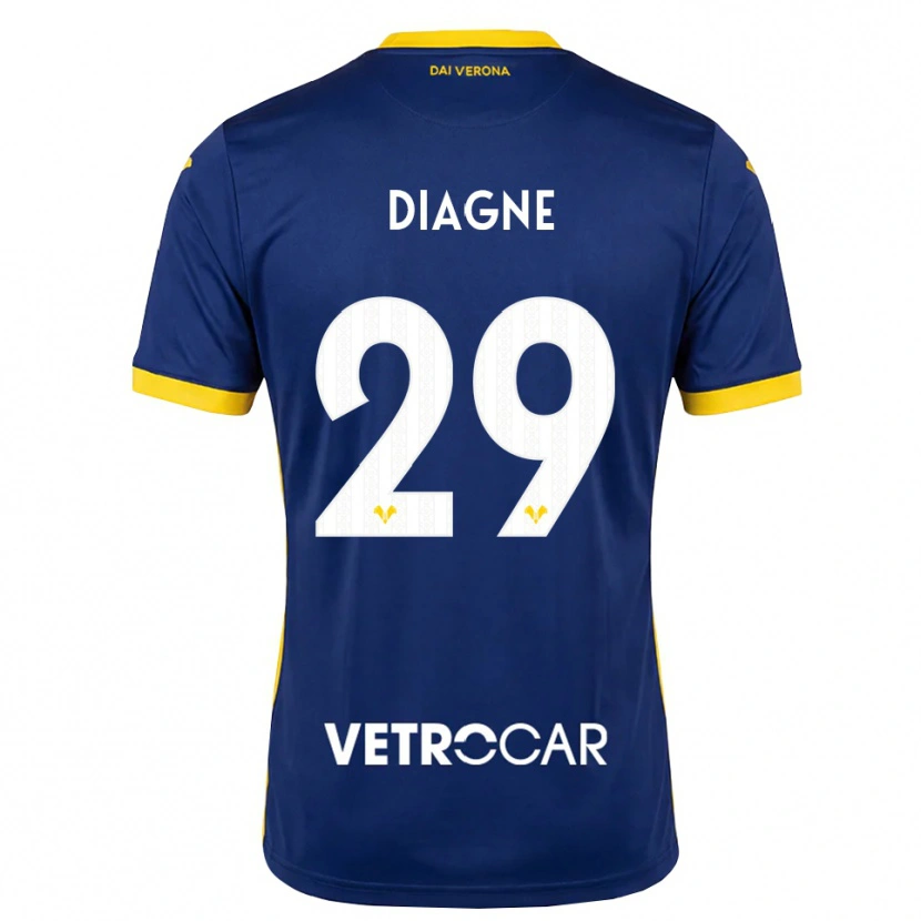 Danxen Mulher Camisola Baye Diagne #29 Azul Real Amarelo Branco Principal 2026/27 Camisa Brasil