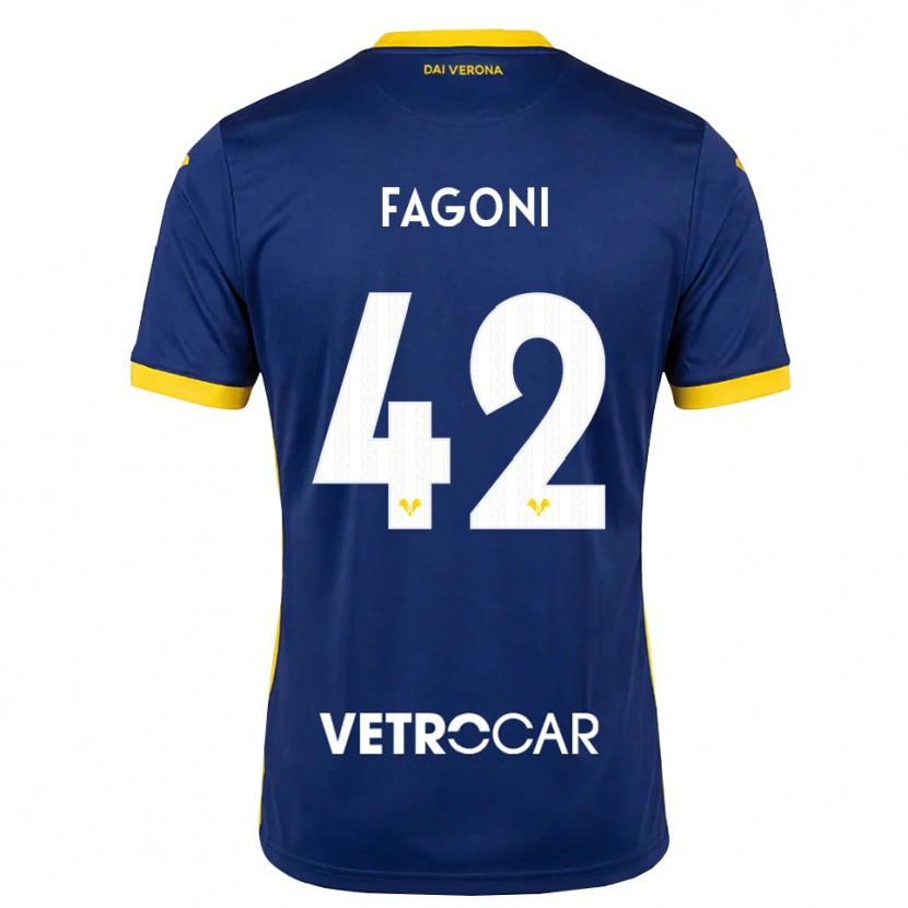 Danxen Mulher Camisola Marco Fagoni #42 Azul Real Amarelo Branco Principal 2026/27 Camisa Brasil