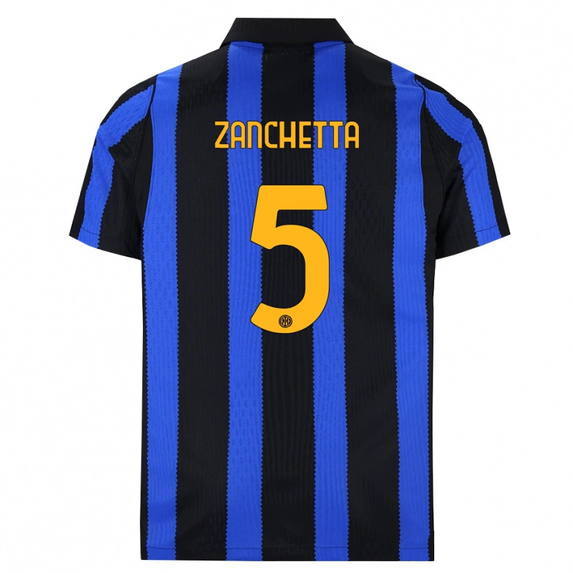 Danxen Mulher Camisola Mattia Zanchetta #5 Preto Azul Amarelo Principal 2026/27 Camisa Brasil