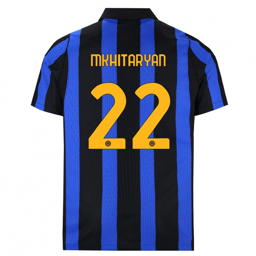 Danxen Mulher Camisola Henrikh Mkhitaryan #22 Preto Azul Amarelo Principal 2026/27 Camisa Brasil