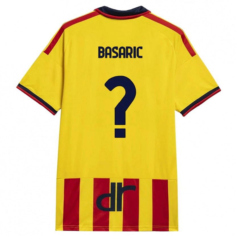 Danxen Mulher Camisola Ben Basaric #0 Amarelo Vermelho Principal 2026/27 Camisa Brasil