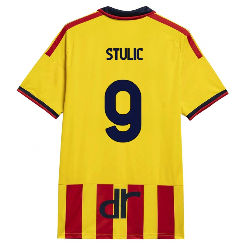 Danxen Mulher Camisola Nikola Stulic #9 Amarelo Vermelho Principal 2026/27 Camisa Brasil