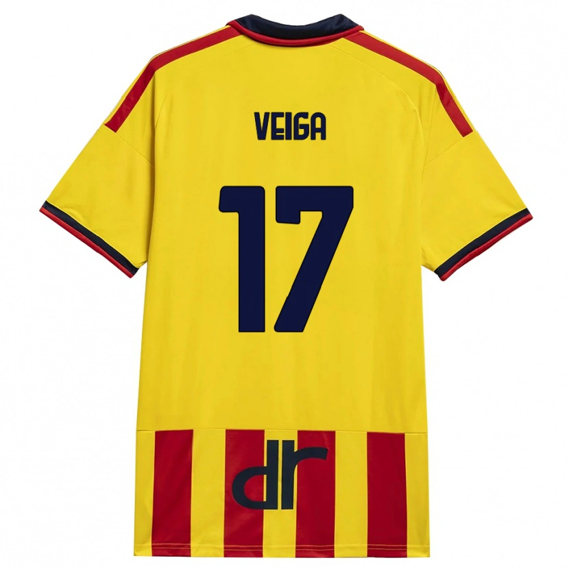 Danxen Mulher Camisola Danilo Veiga #17 Amarelo Vermelho Principal 2026/27 Camisa Brasil