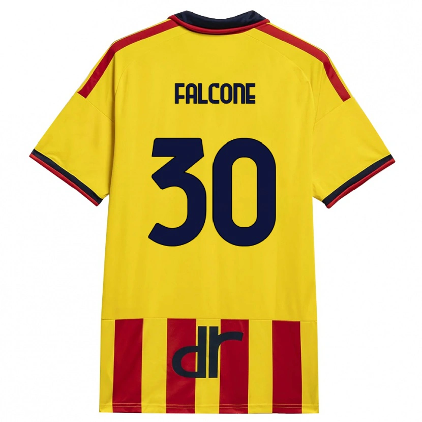 Danxen Mulher Camisola Wladimiro Falcone #30 Amarelo Vermelho Principal 2026/27 Camisa Brasil