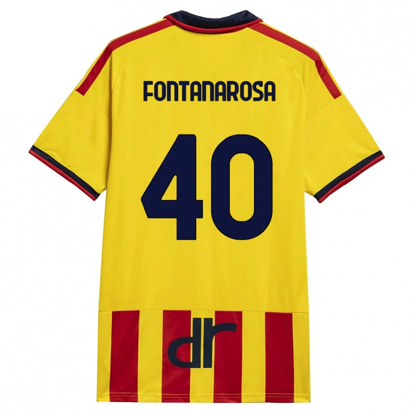 Danxen Mulher Camisola Andrea Fontanarosa #40 Amarelo Vermelho Principal 2026/27 Camisa Brasil