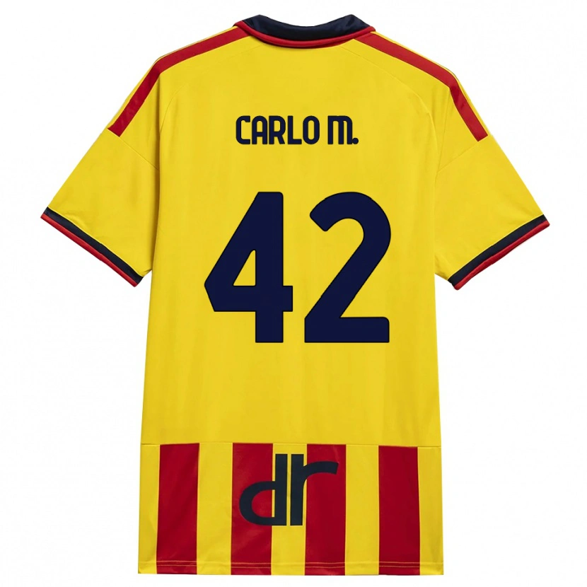 Danxen Mulher Camisola Carlo Mariano #42 Amarelo Vermelho Principal 2026/27 Camisa Brasil