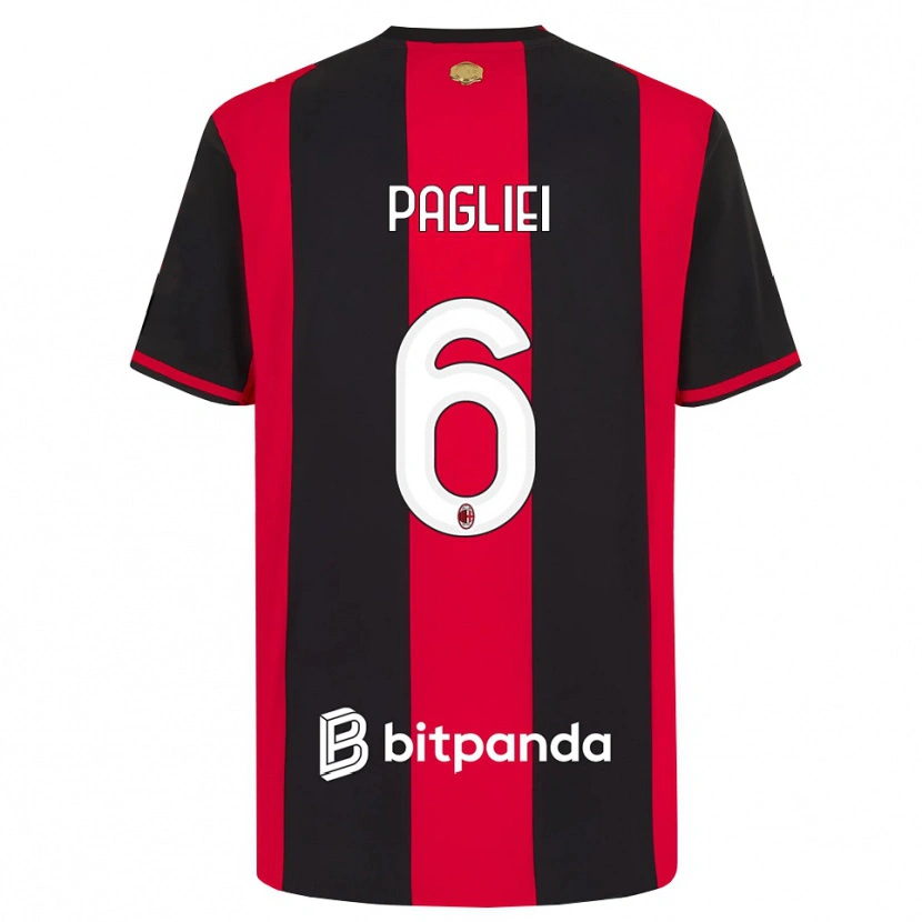 Danxen Mulher Camisola Matteo Pagliei #6 Vermelho Preto Branco Principal 2026/27 Camisa Brasil