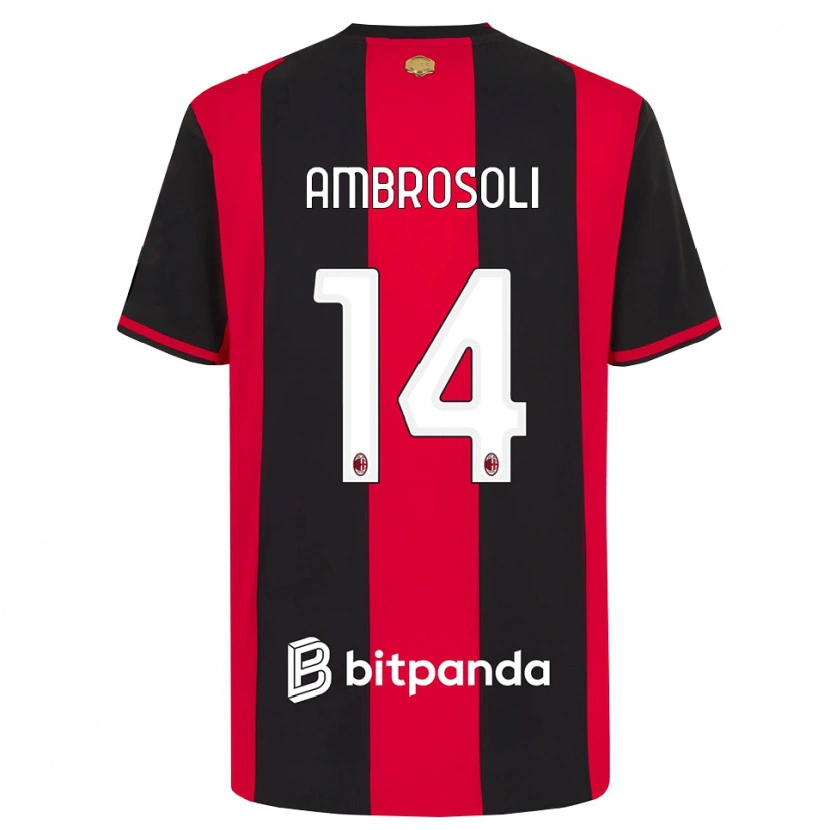 Danxen Mulher Camisola Pietro Ambrosoli #14 Vermelho Preto Branco Principal 2026/27 Camisa Brasil