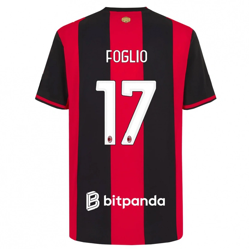 Danxen Mulher Camisola Christian Foglio #17 Vermelho Preto Branco Principal 2026/27 Camisa Brasil