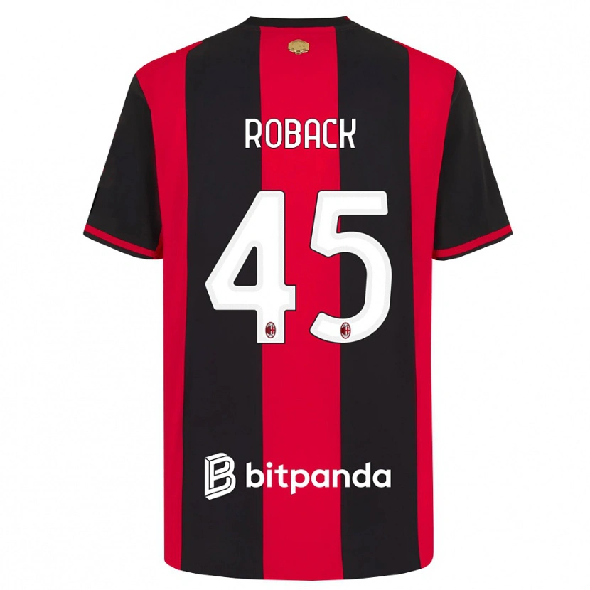 Danxen Mulher Camisola Emil Roback #45 Vermelho Preto Branco Principal 2026/27 Camisa Brasil